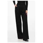 The Andamane Single Pleated Palazzo Pants With Lurex Pinstriped Motif