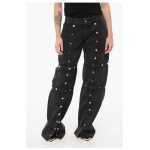 The Attico Modular Baggy Fit Denims With Snap Buttons 26cm