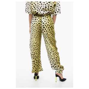 The Attico Satin Animalier Pants With Drawstring 2