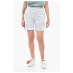Thom Browne Drawstringed Silk Blend Shorts With Awning Motif