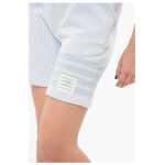 Thom Browne Drawstringed Silk Blend Shorts With Awning Motif 3