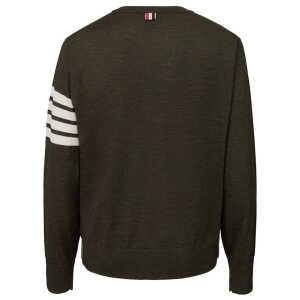 Thom Browne Green Wool Sweater