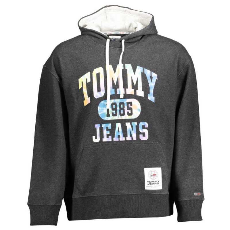 Tommy Hilfiger Black Cotton Mens Hoodie, theFeinheit