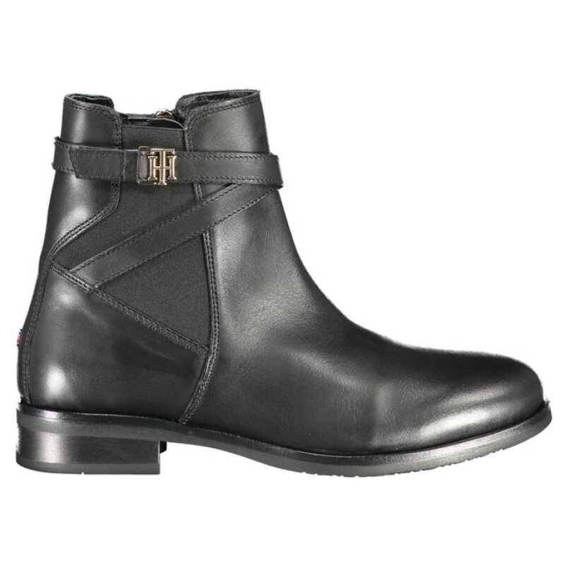 Tommy Hilfiger Black Leather Women Boot, theFeinheit