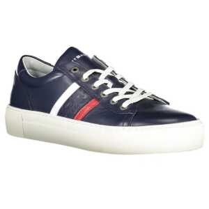 Tommy Hilfiger Blue Leather Men Sneaker