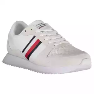 Tommy Hilfiger Eco Conscious White Sneakers With Logo Accent