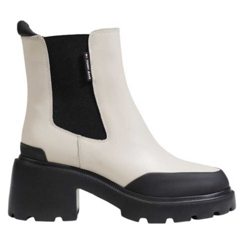 Tommy Hilfiger Jeans Beige Leather Ankle, theFeinheit