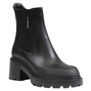 Tommy Hilfiger Jeans Black Leather Ankle