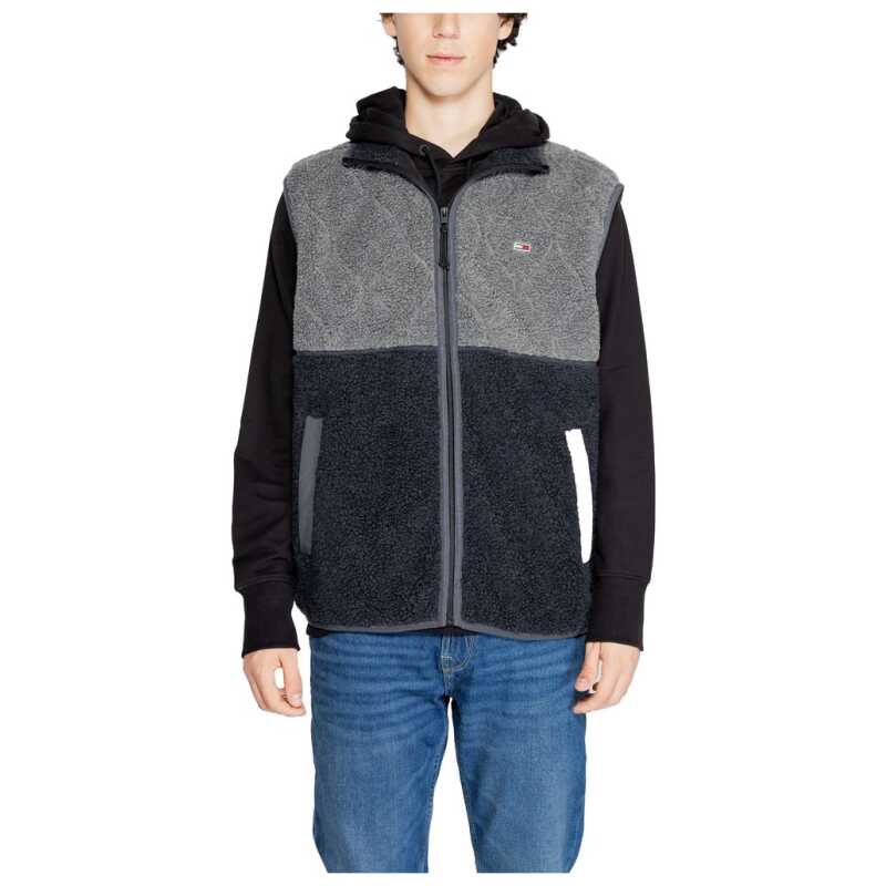 Tommy Hilfiger Jeans Black Recycled Polyester Sleveless Jacket, theFeinheit