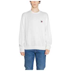 Tommy Hilfiger Jeans White Recycled Polyester Sweater