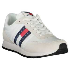 Tommy Hilfiger Sleek White Sneakers With Contrasting Details