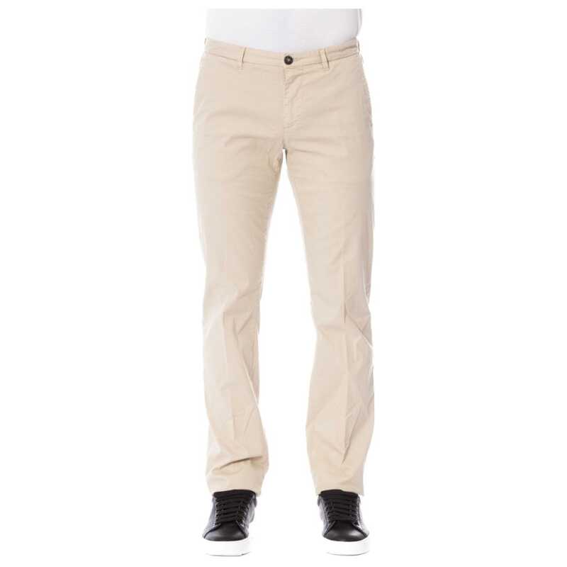 Trussardi Beige Cotton Men Trouser, theFeinheit