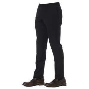 Trussardi Black Virgin Wool Men Trouser