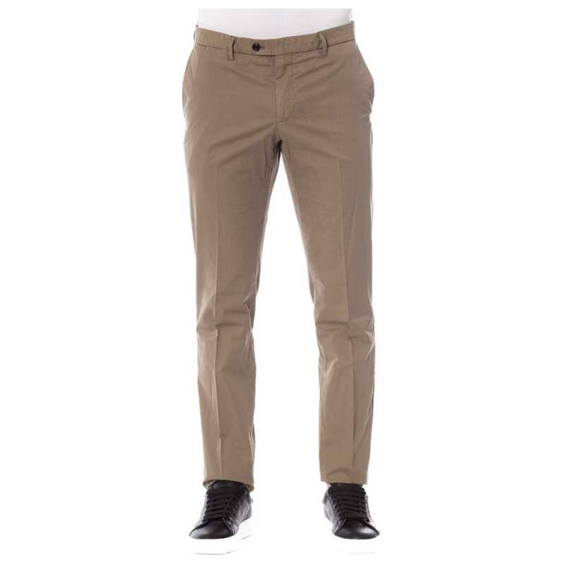 Trussardi Brown Cotton Men Trouser, theFeinheit