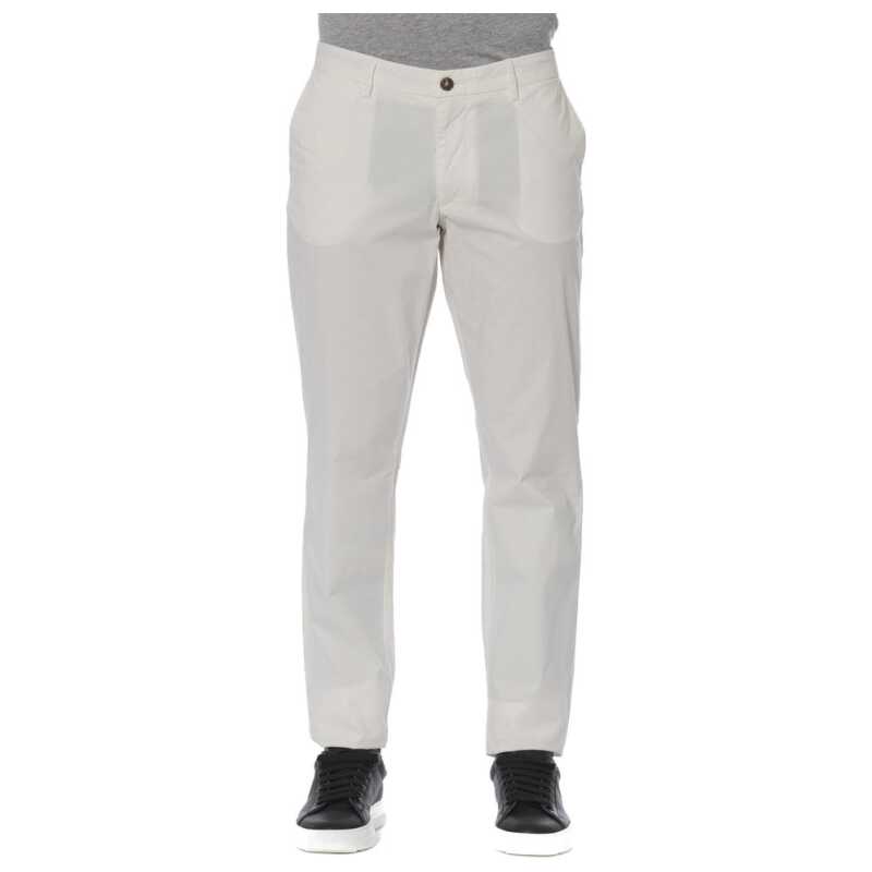 Trussardi Jeans White Cotton Men&#8217;s Trouser, theFeinheit