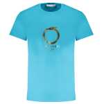 Trussardi Light Blue Cotton Men Tshirt