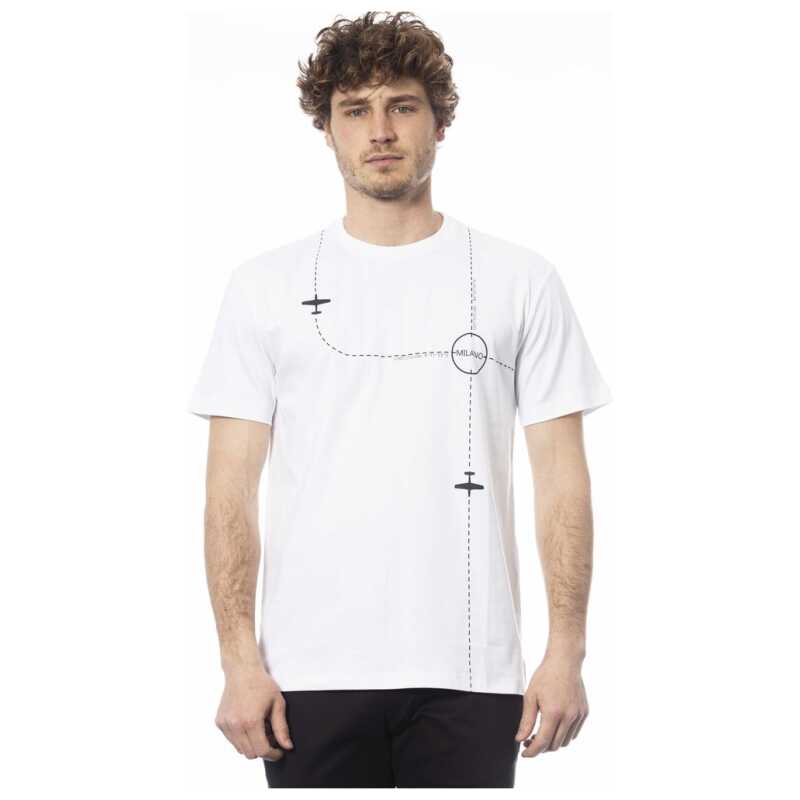 Trussardi White Cotton Men T-Shirt, theFeinheit
