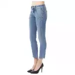 Ungaro Fever Light Blue Cotton Women Capri Jean