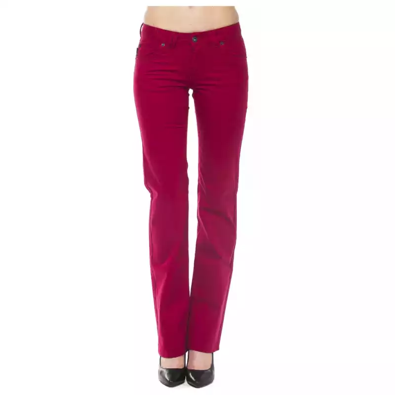 Ungaro Fever Red Cotton Women Pants, theFeinheit