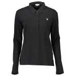 Us Polo Assn Black Cotton Women Polo Shirt 2
