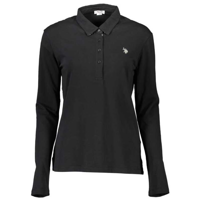 U.S. POLO ASSN. Black Cotton Women Polo Shirt, theFeinheit