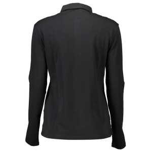 Us Polo Assn Black Cotton Women Polo Shirt