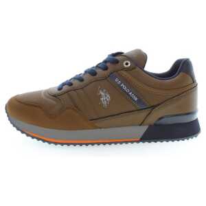 Us Polo Assn Brown Polyester Sneaker 5