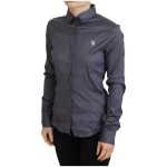 Us Polo Assn Elegant Gray Long Sleeve Polo Top