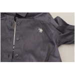 Us Polo Assn Elegant Gray Long Sleeve Polo Top 4