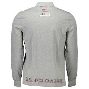 Us Polo Assn Gray Cotton Men Polo Shirt