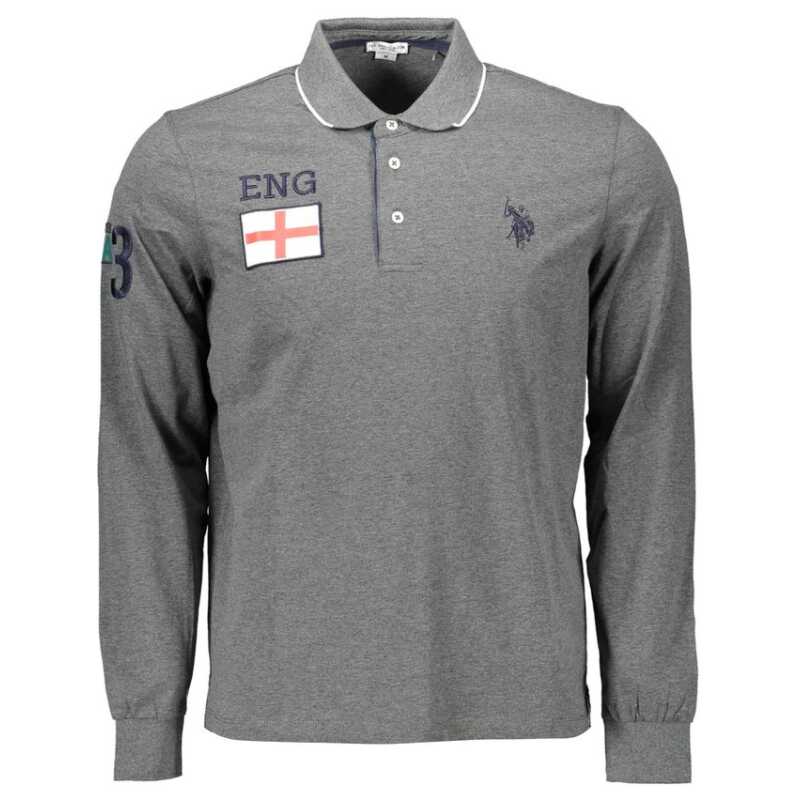 U.S. POLO ASSN. Gray Cotton Men Polo Shirt, theFeinheit