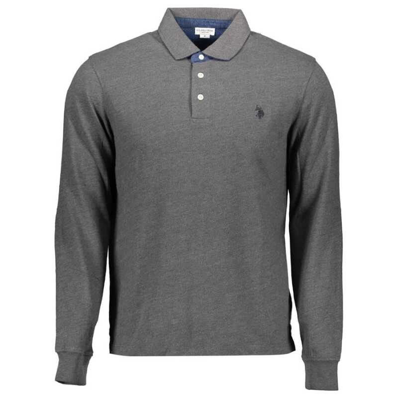 U.S. POLO ASSN. Gray Cotton Men Polo Shirt, theFeinheit
