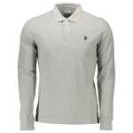 Us Polo Assn Gray Cotton Polo Shirt 3