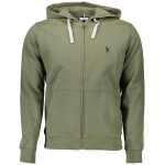 Us Polo Assn Green Cotton Men Sweater