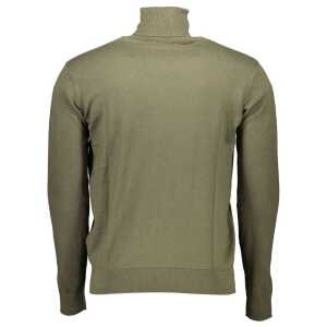 Us Polo Assn Green Cotton Men Sweater
