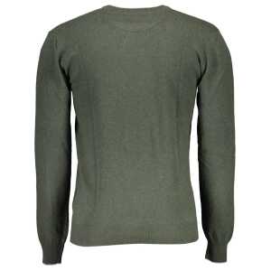 Us Polo Assn Green Wool Men Sweater
