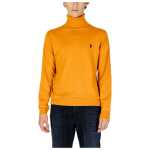 Us Polo Assn Orange Cotton Turtleneck