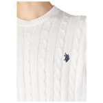 Us Polo Assn White Cotton Sweater 4