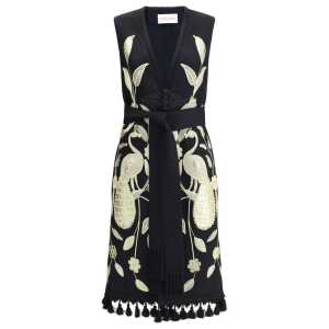 Valentino Embroidered Long Vest