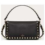 Valentino Garavani Black Garnet Calfskin Small Rockstud Shoulder Bag 4
