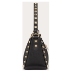 Valentino Garavani Black Garnet Calfskin Small Rockstud Shoulder Bag 5