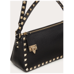Valentino Garavani Black Garnet Calfskin Small Rockstud Shoulder Bag 8