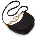 Valentino Garavani Black Leather Mini Hobo Vlogo Shoulder Bag 6