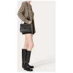 Valentino Garavani Black Nappa Leather Medium Rockstudt Spike Bag 2