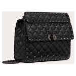 Valentino Garavani Black Nappa Leather Medium Rockstudt Spike Bag 3