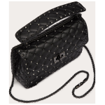 Valentino Garavani Black Nappa Leather Medium Rockstudt Spike Bag 6