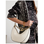 Valentino Garavani Ivory Leather Small Hobo Vlogo Shoulder Bag 2
