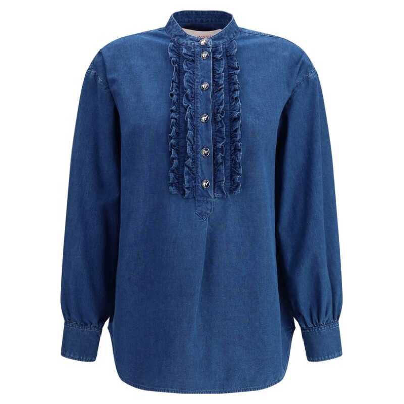 Valentino Ruffle denim Shirts, theFeinheit