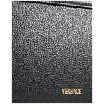 Versace Black Grainy Calf Leather Logo Crossbody Shoulder Bag 5