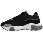 Versace Black Leather Neoprene Chunky Low Top Sneakers Squalo Shoes 4